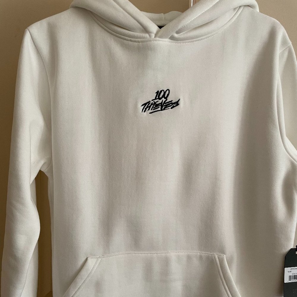 100 Thieves White Hoodie
